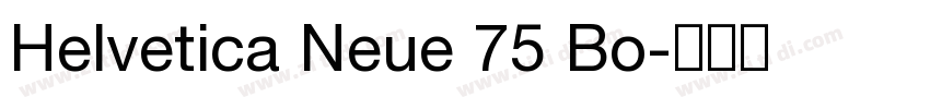 Helvetica Neue 75 Bo字体转换